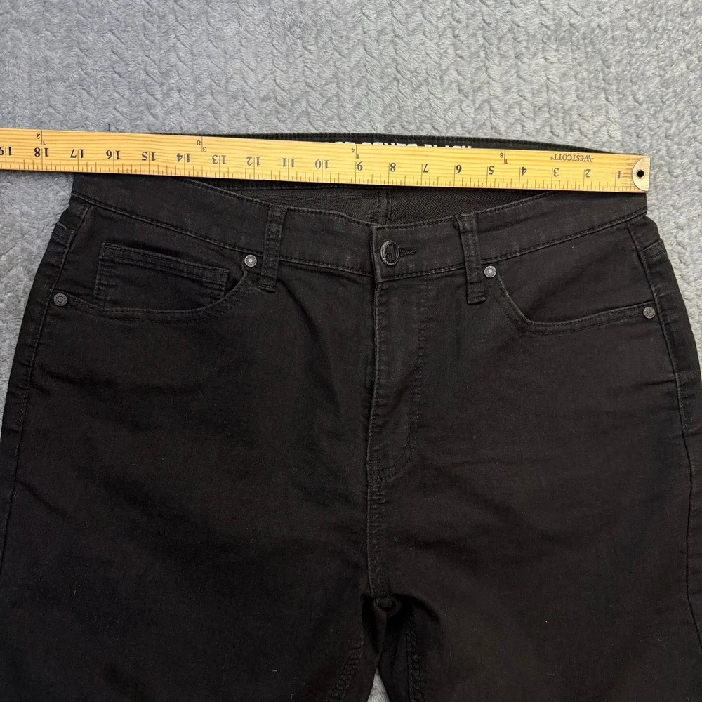 Vintage Genes Black Jeans Mens Slim Fit Black Solid‎ 34x29 Cotton Stretch Modern